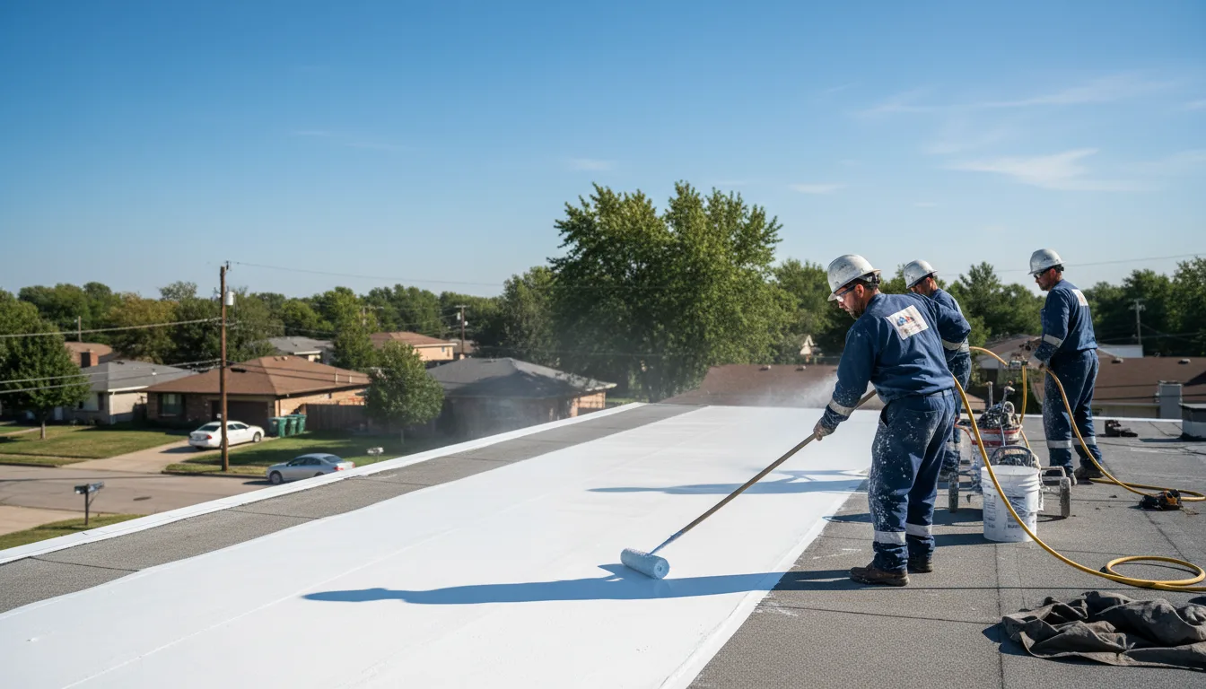 Commercial roof coating in Hyde Park, MA near me